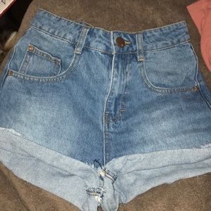 High waisted Denim shorts